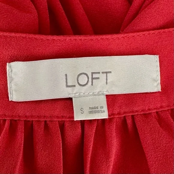 LOFT Square Neck Blouse with Flutter Sleeves Size S - Picture 8 of 11